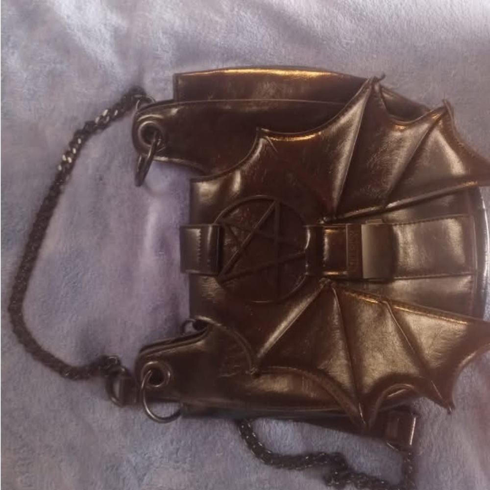 Gothic Black Bat Wing Purse